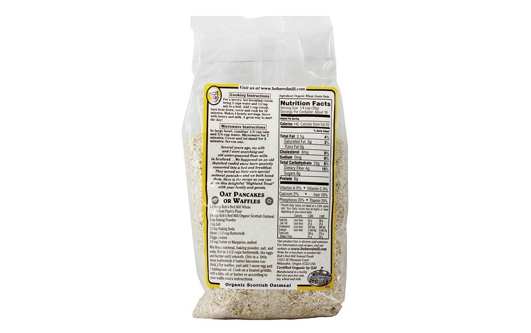 Bob's Red Mill 100% Stone Ground Whole Grain Scottish Oatmeal   Pack  567 grams